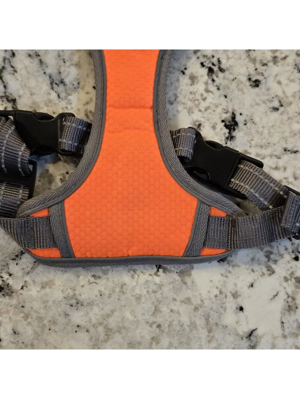 Dog Harness, No Pull Reflective Adjustable, Breathable Mesh, Orange, Medium M